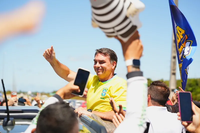 Candidato à Presidência pelo PL, Flávio Bolsonaro - (Foto: Charles Vieira/Campanha Flávio Bolsonaro).