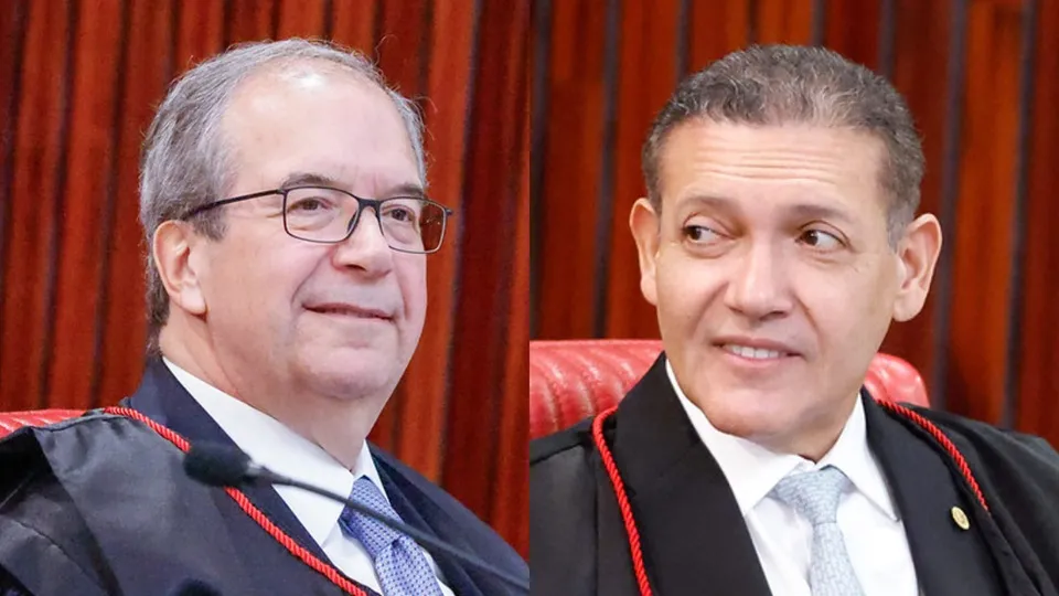 Corregedor-geral da Justiça Eleitoral Ricardo Villas Bôas Cueva e o presidente do TSE Kassio Nunes Marques. (Fotos: Antonio Augusto e Luiz Roberto/TSE)