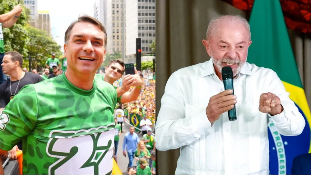 Flávio Bolsonaro (PL) e Lula (PT) disputam 2º turno das eleições presidenciais. (Fotos: Charles Vieira e Ricardo Stuckert)